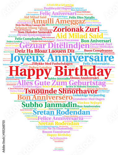 Happy Birthday In Different Languages Stock Photo And Royalty free happy-birthday-in-different-languages-stock-photo-and-royalty-free
