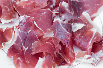 Typical Spanish ham