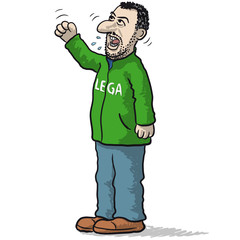 Matteo Salvini caricature