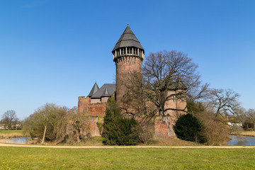 Fototapeta premium Strassenansicht von Burg Linn