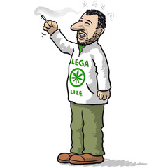 Matteo Salvini caricature