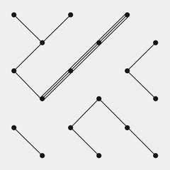 Geometric simple black and white minimalistic pattern, rectangles or stained-glass window. Can be used as wallpaper, background or texture.