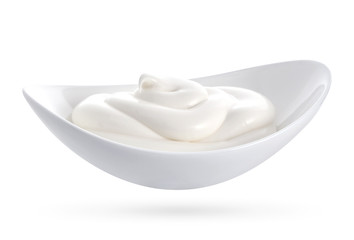 Sour cream isolated