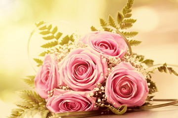 Bouquet of pink roses