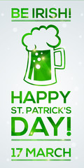 Happy St. Patrick's Day Greeting card.