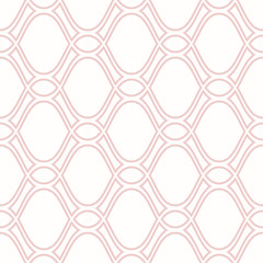 Seamless vector ornament. Modern geometric pattern with pink repeating wavy lines