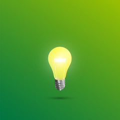 lamp on a green background