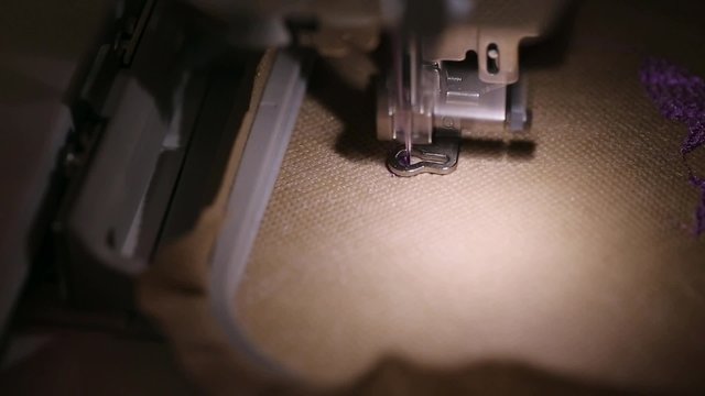 
Automated embroidery thread machine on factory