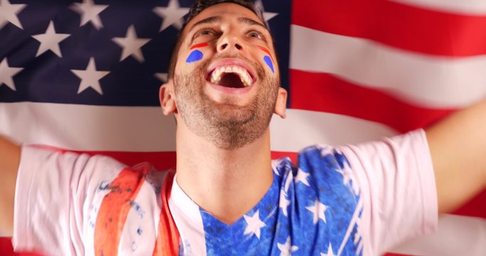 American Guy Cheering