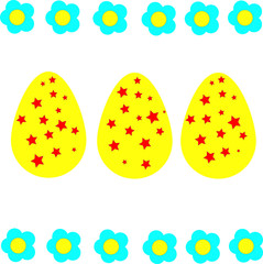 Easter egg with flower 