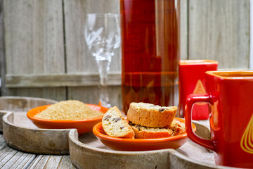 Traditional italian amandel cantuccini cookes