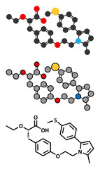 Saroglitazar diabetes drug molecule (dual PPAR agonist).