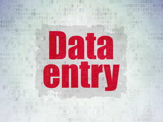 Data concept: Data Entry on Digital Paper background