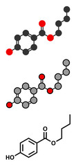 Butyl paraben (butylparaben, butyl 4-hydroxybenzoate) preservative