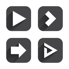 Arrow icons. Next navigation signs symbols.