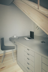 Light working are closeup