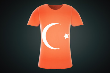 T-shirt Turkish flag front