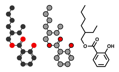 Octyl salicylate (octisalate) sunscreen molecule (UV filter).