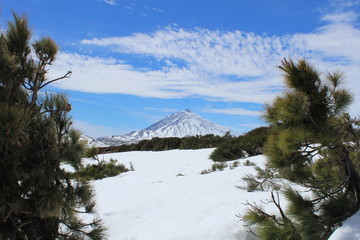 Parque Nacional del Teide nevado