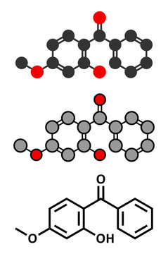 Oxybenzone Sunscreen Molecule.