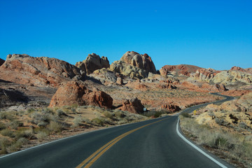 Road between the rocks