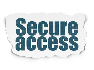 Safety concept: Secure Access on Torn Paper background