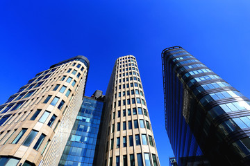 Obraz premium Facade of high-tech style buildings