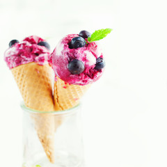 Ice Cream with fruits