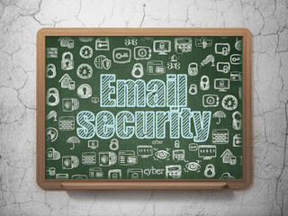Safety concept: Email Security on School Board background
