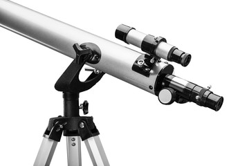 Telescope isolated on a white background
