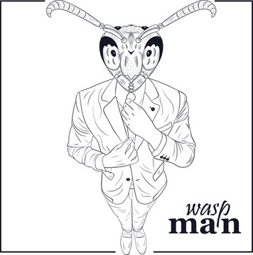 Cartoon character wasp