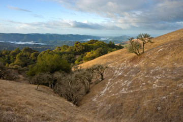 California Mountains After Light Snow