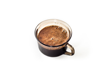 Cup of coffee isolated on a white background 