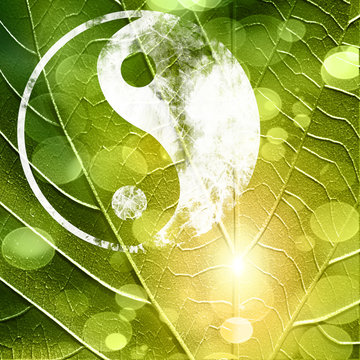 The yin and yang grass sign