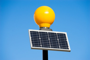 Traffic light from solar cell panel