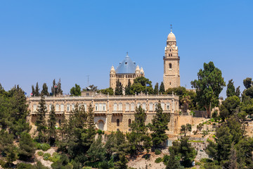 Fototapeta na wymiar Dormition Abbey in Jerusalem.