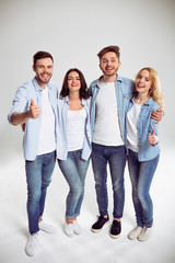 Obraz premium Young people in jeans