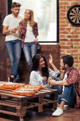 Young people resting