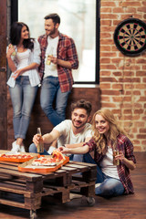 Young people resting