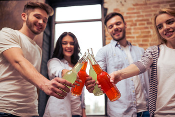 Young people resting
