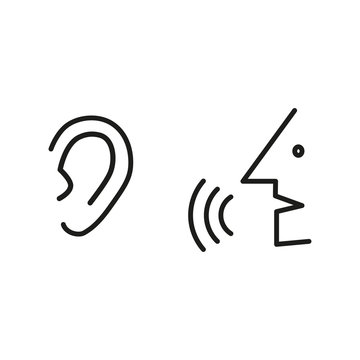 Speak and listen symbol