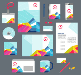 Corporate style business templates. Set of modern stationary - 105286988