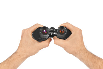 Hands with binoculars