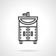 Washstand black line design vector icon