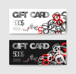 Set of gift (discount) voucher cards