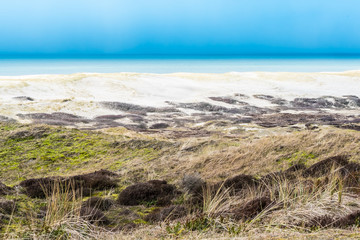Sea view / A landscape view of the ocean from th sand dunes