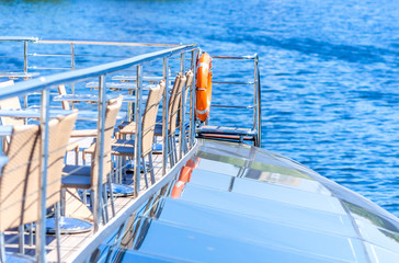 life buoy on yacht