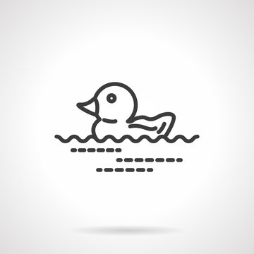 Rubber duck icon black line design vector icon