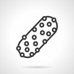 Bacterial infection black line design vector icon