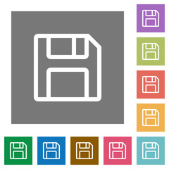 Save square flat icons